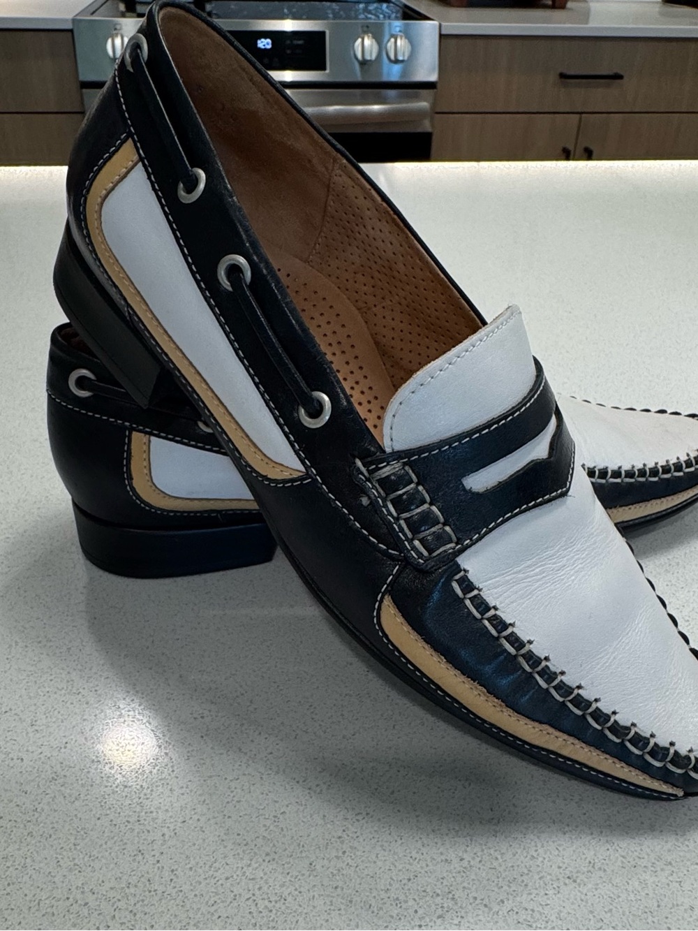 Ara Black and Tan Casual Slip-On Loafer